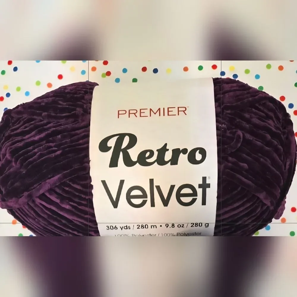 Premier Retro Velvet Yarn - Rich Purple
